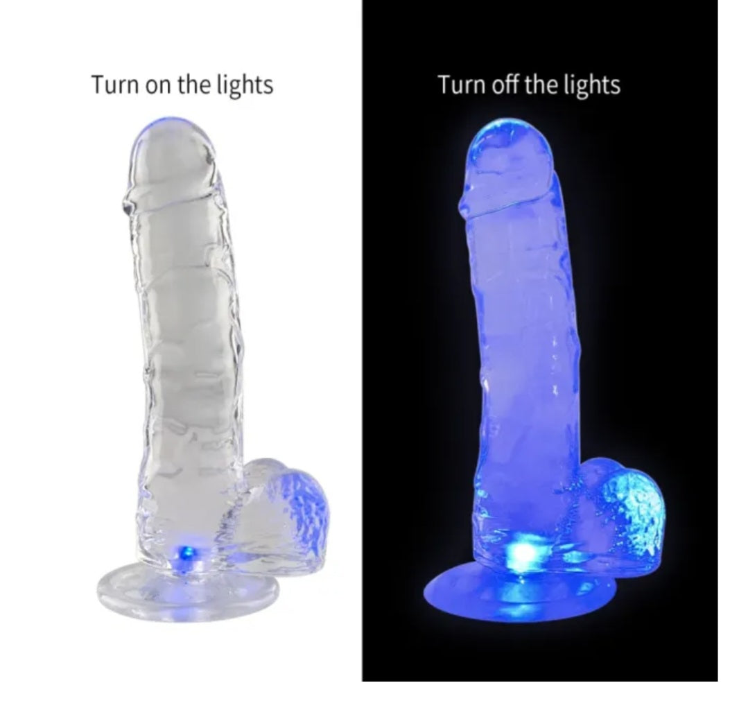 Clear Light-Up Dildo