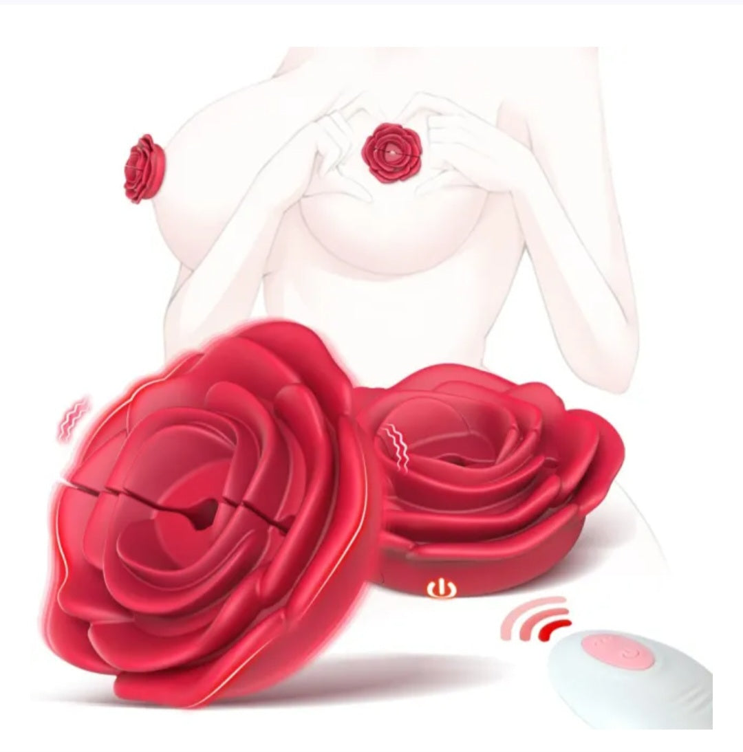 Rose-shaped Vibrating Nipple Clamps
